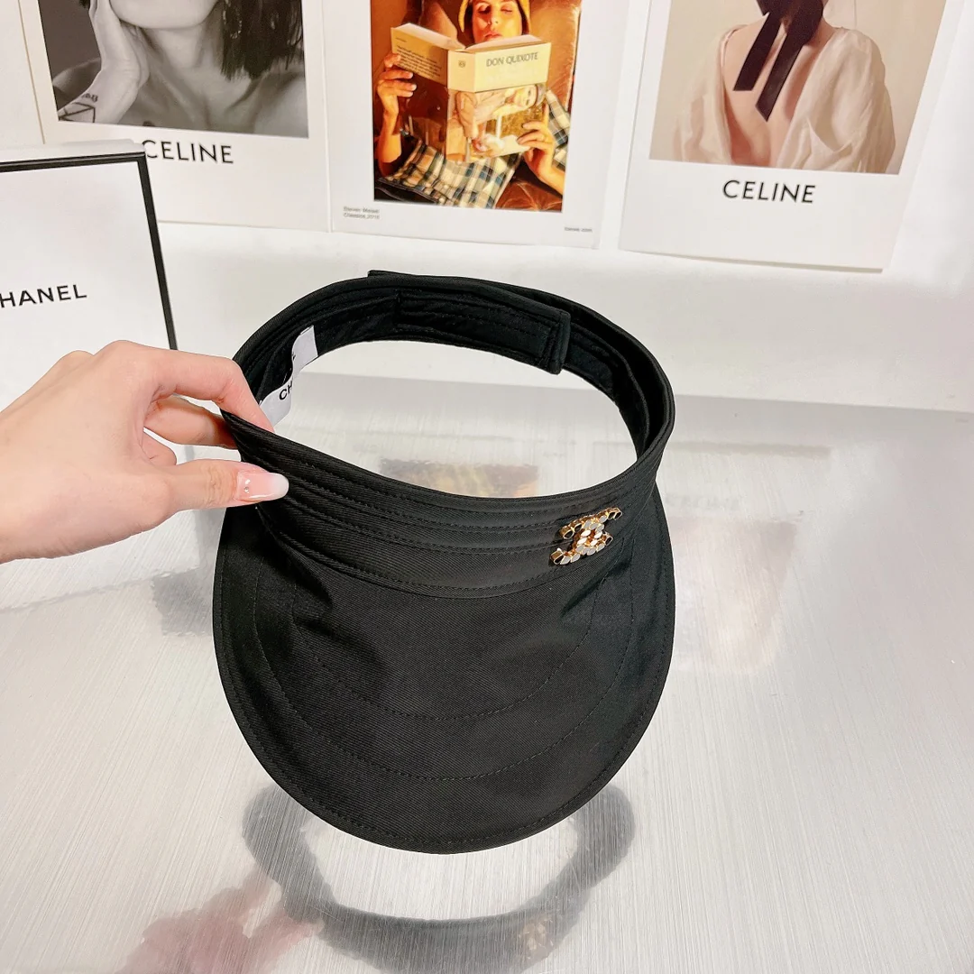 Новинка Chanel 2022 года - Солнцезащитная шляпа - Парик с открытыми губами - Черный