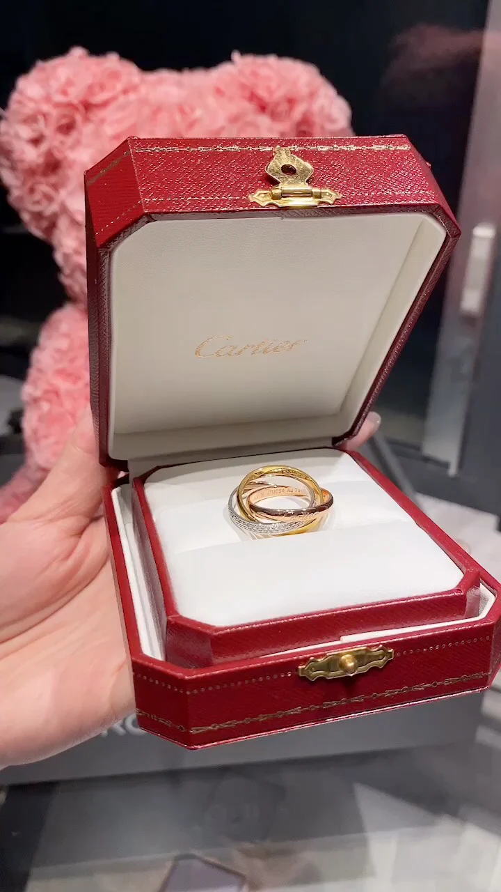 Кольцо Cartier с тремя кольцами - с бриллиантами - унисекс