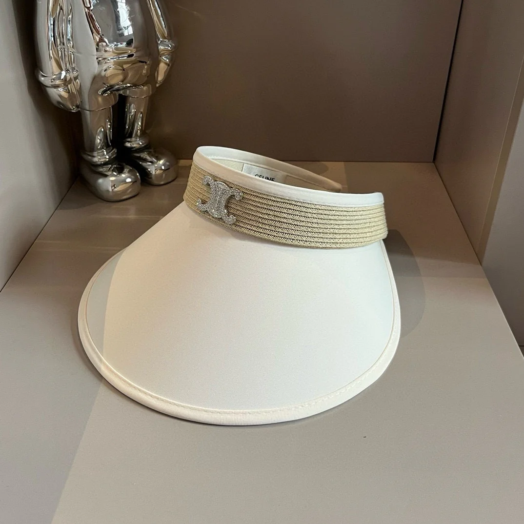 Celine - Универсальная солнцезащитная шляпа - Белая