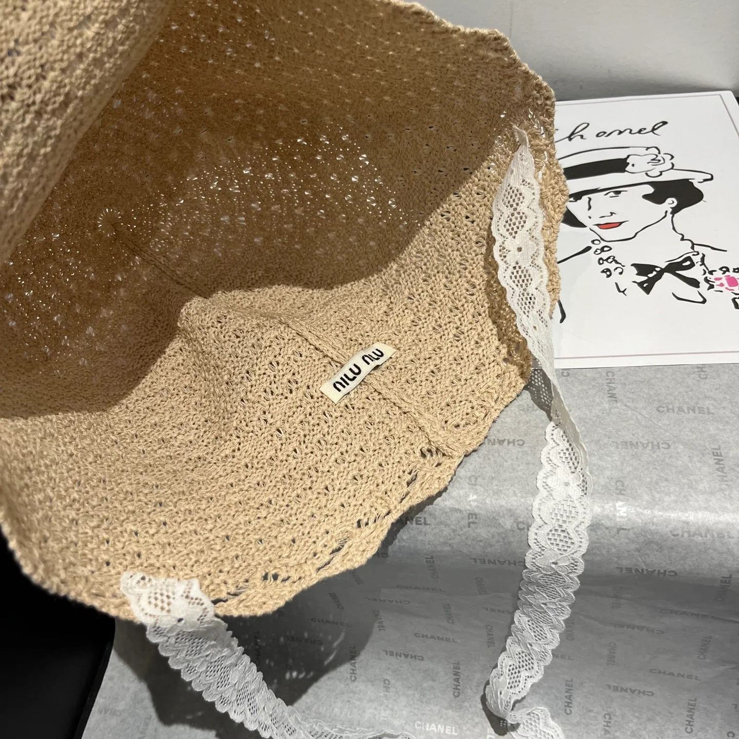 Miu Miu - Мини-панама на шнуровке