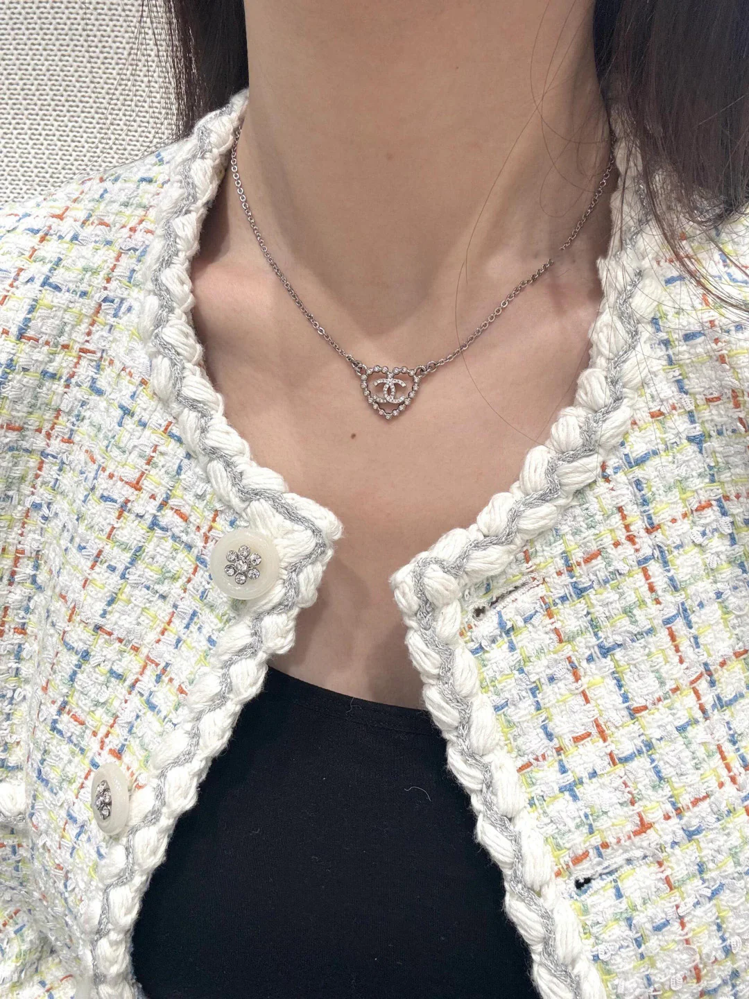 Колье Chanel 25p с ажурным сердцем