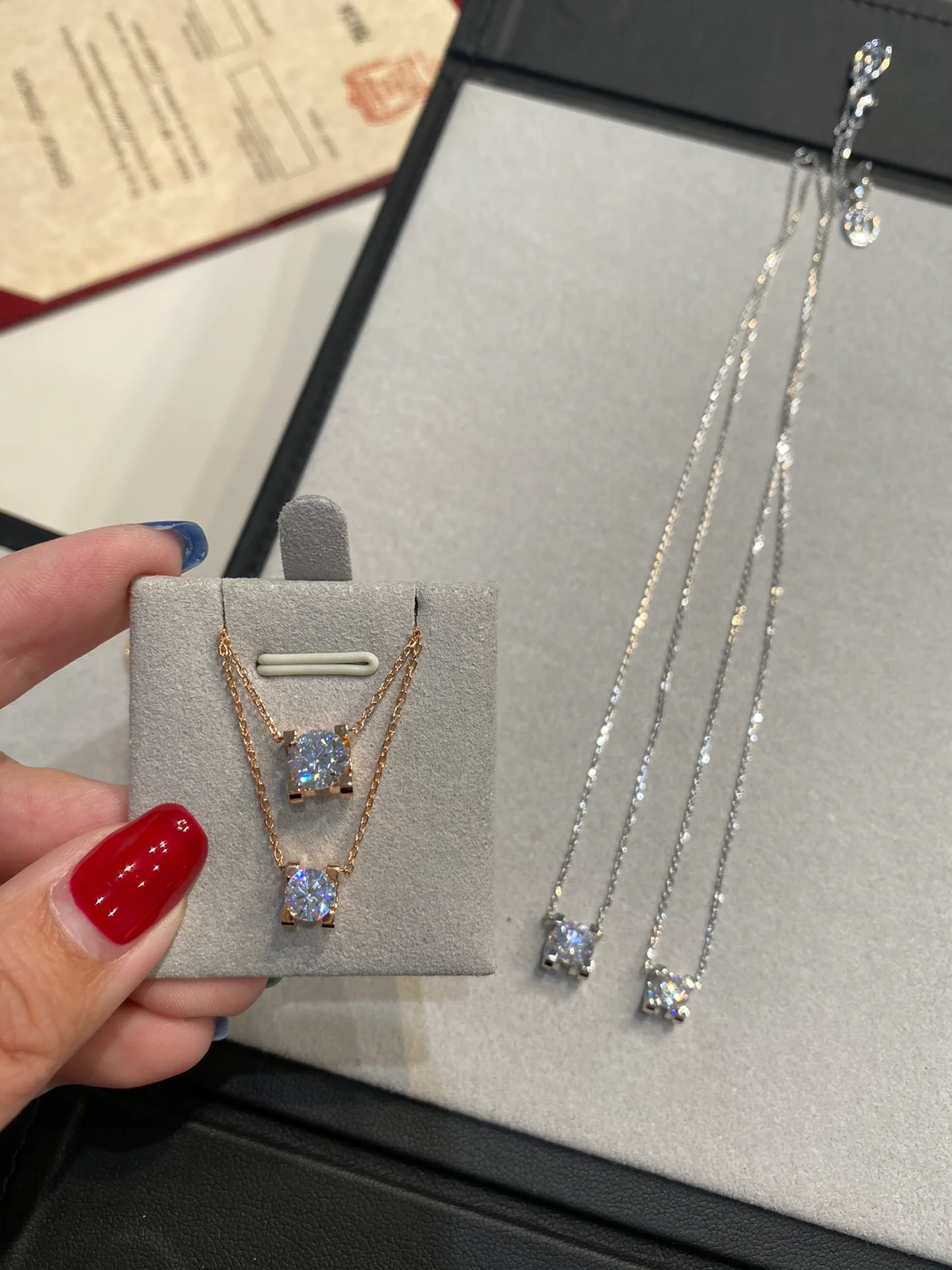 Cartier - Колье с бриллиантами в форме рога - 60 пунктов - 1 карат