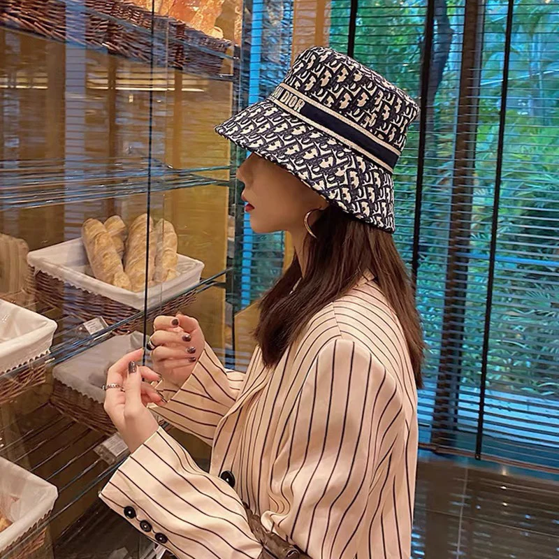 Dior - Новая панама с монограммой в виде тесьмы - темно-синяя