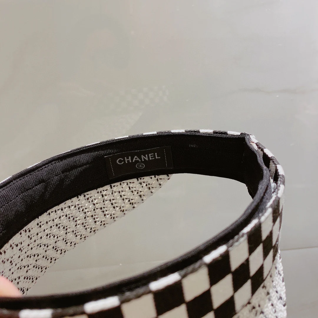 Солнцезащитная шляпа Chanel - Открытый жилет - Белый