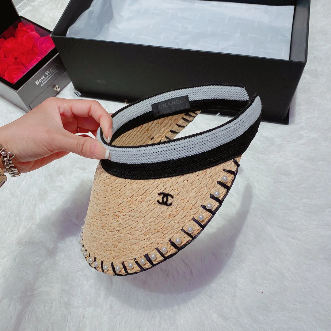 Солнцезащитная шляпа Chanel - Парик с открытым верхом - 7