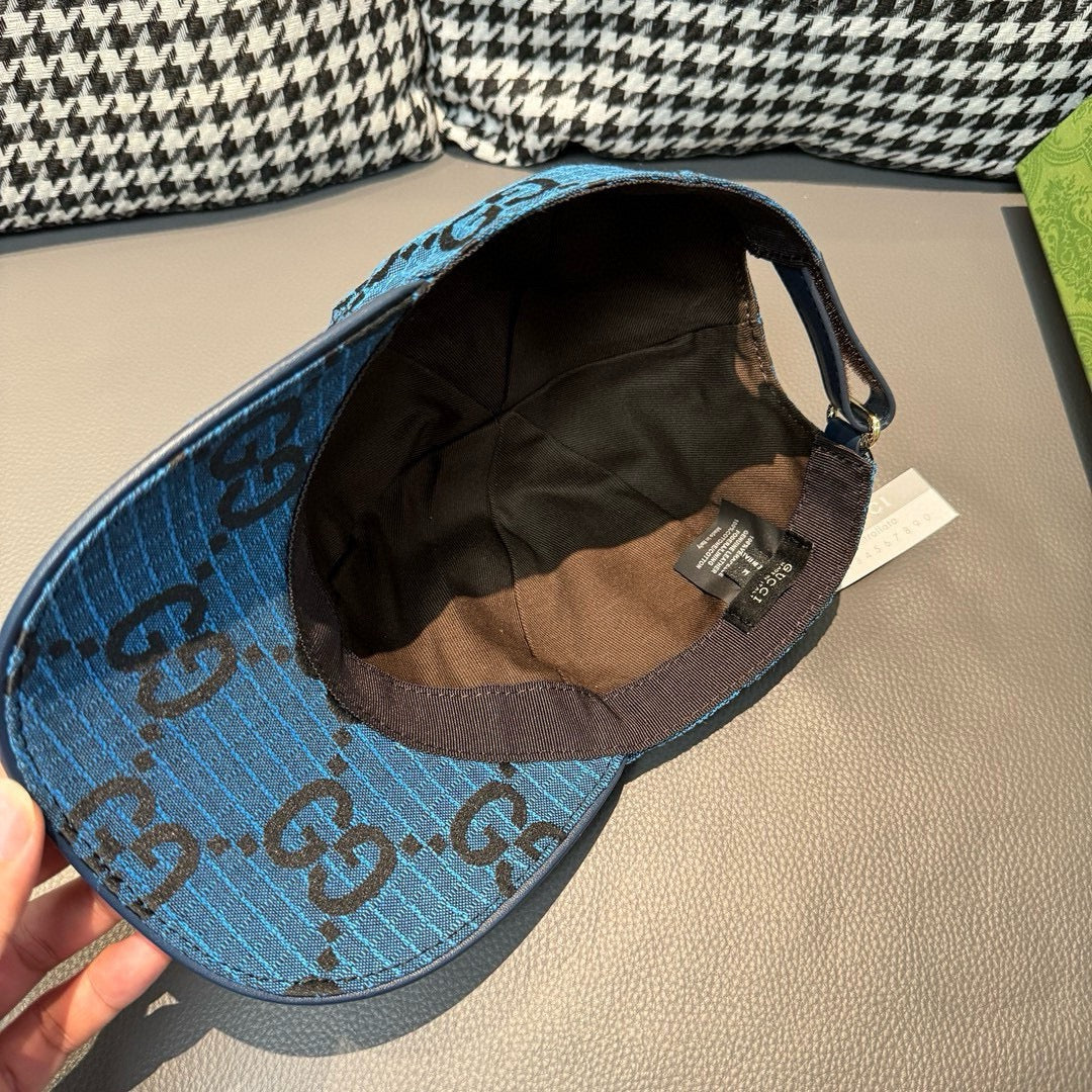 Gucci - Простая бейсболка с двойной буквой G - Синяя