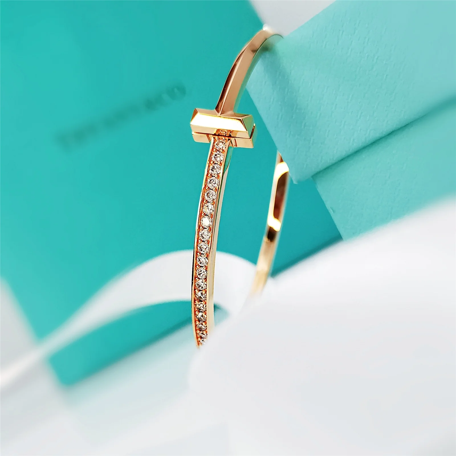 Браслет Tiffany 030T с бриллиантами, золото.