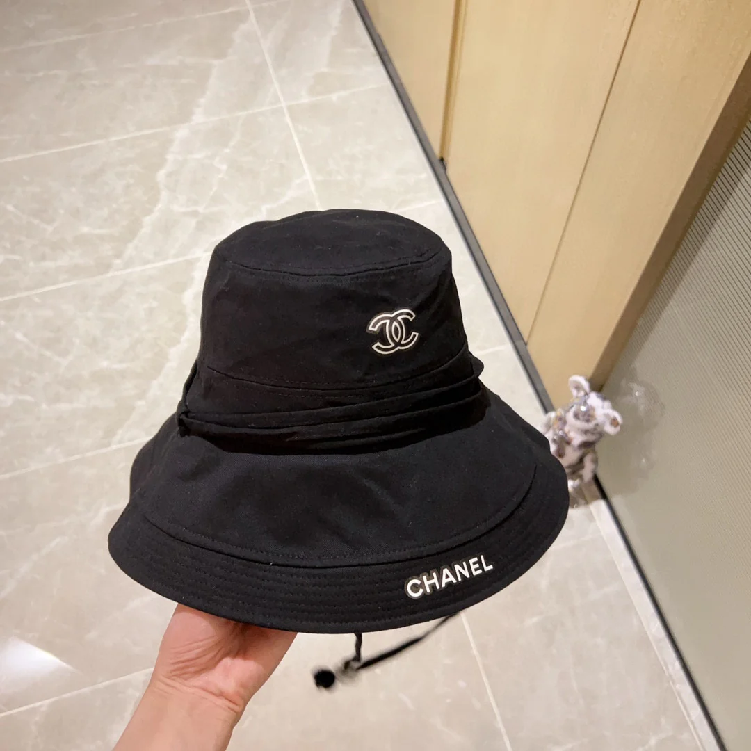 Новинка сезона весна/лето 2023 от Chanel - Широкополая рыбацкая шляпа - Веревочная - Черная