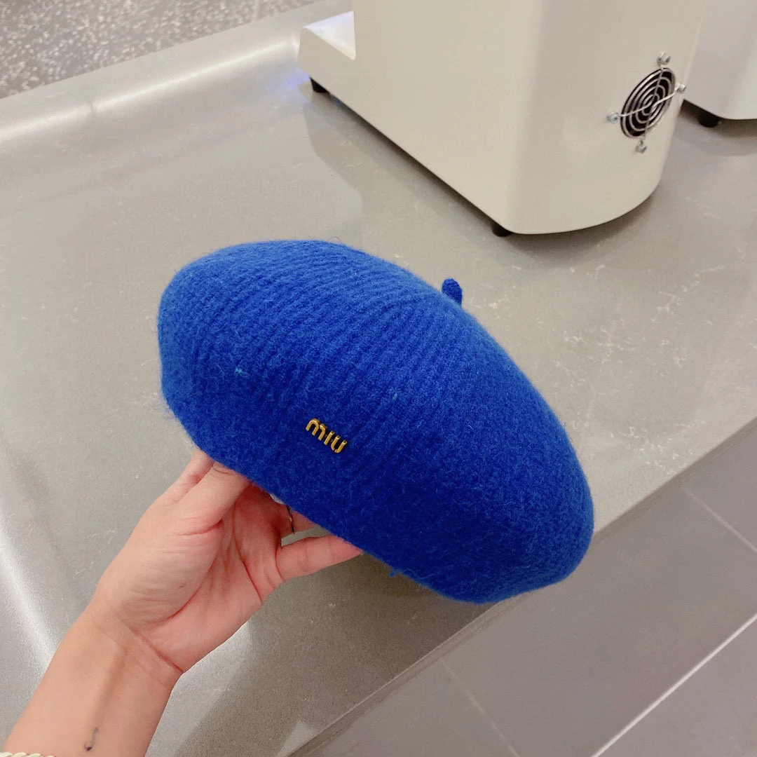 Miu Miu - Шерстяной берет - Синий