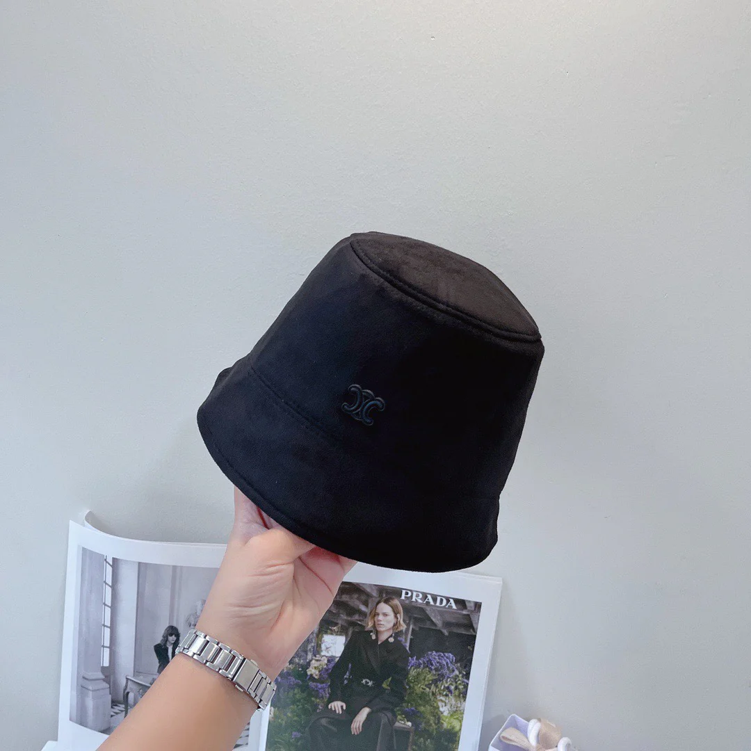 Панама Celine из замши - черная