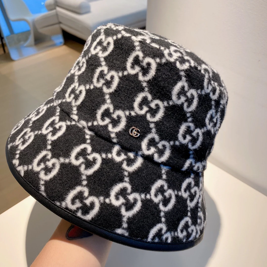 Шерстяная панама Gucci с монограммой - черная