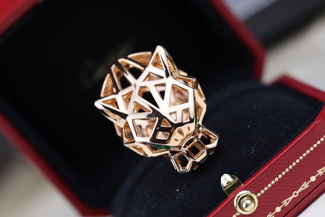 Кольцо Cartier ?Пантера? — унисекс — розовое золото