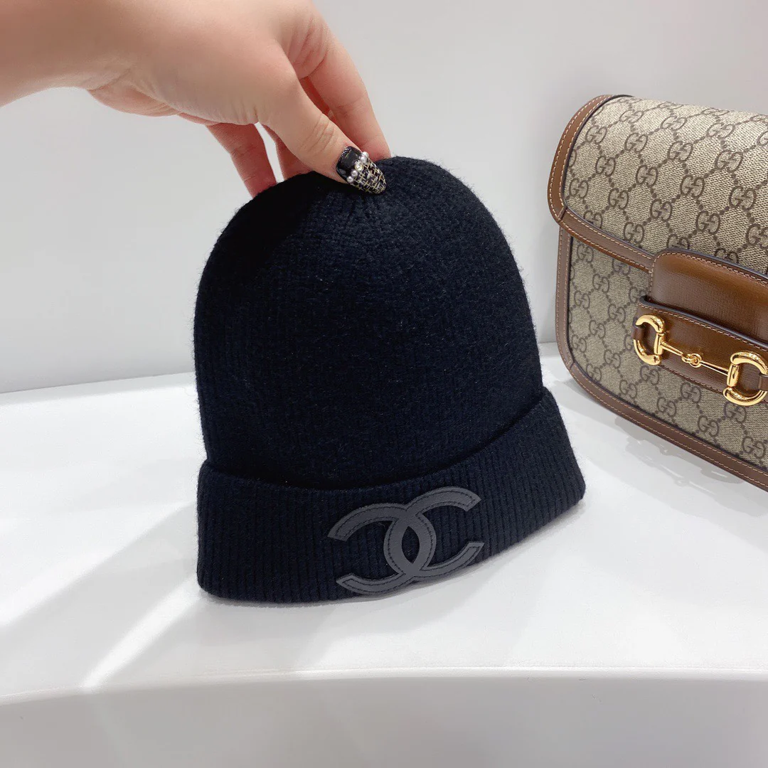 Chanel - Вязаная шапка-бини - Рекомендовано инфлюенсерами - Черная