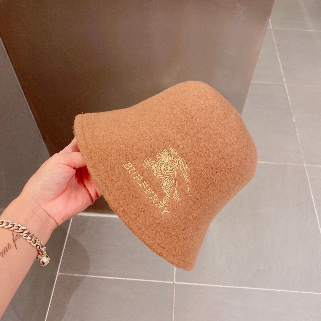 Шерстяная рыбацкая шляпа Burberry - коричневая