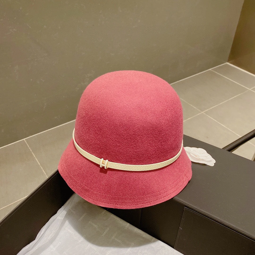 Шерстяная шляпа Hermes - розовая