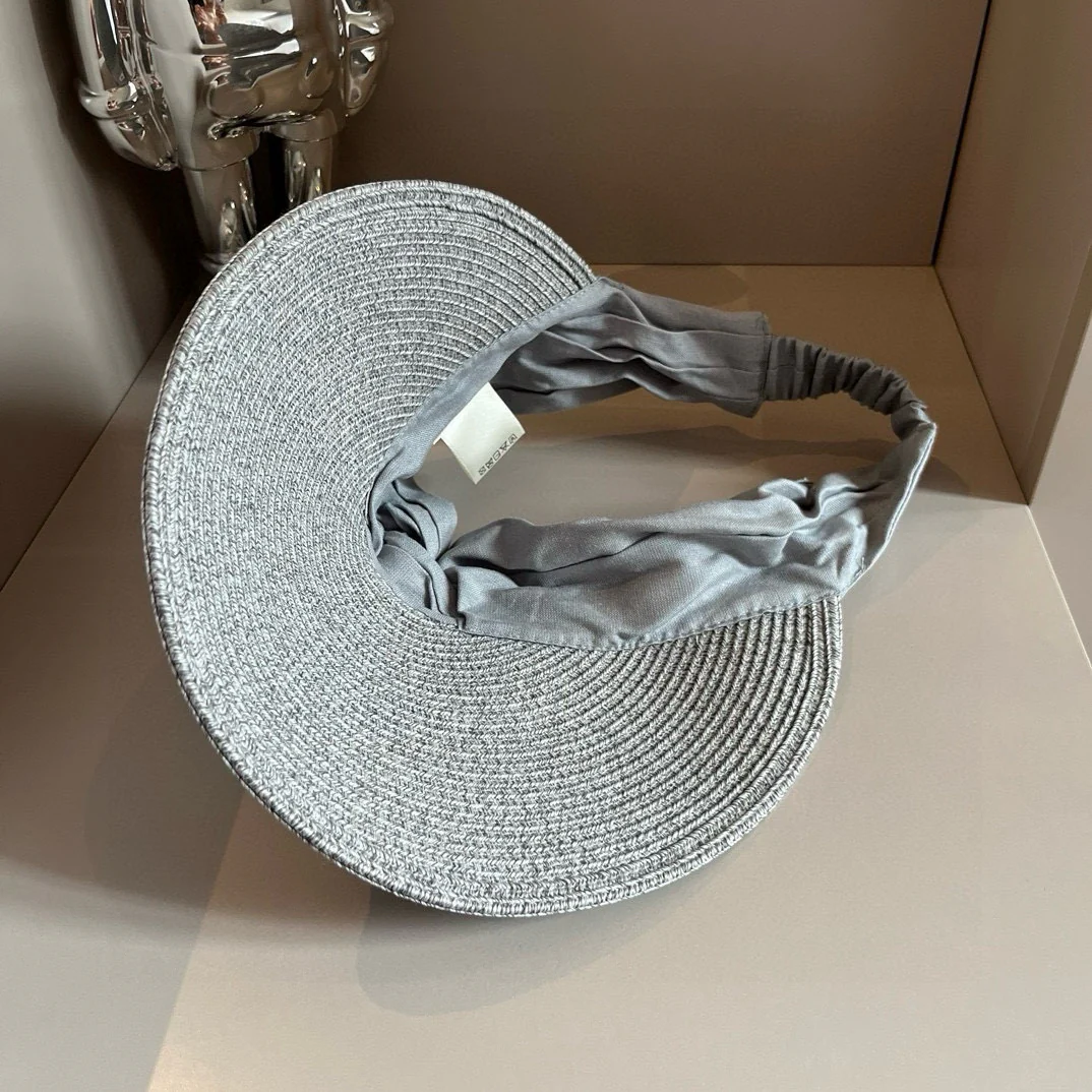 Miu Miu - Солнцезащитная шляпа в стиле пэчворк - Серая