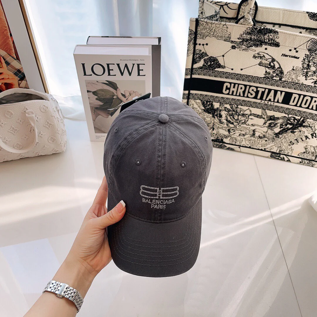 Хлопковая всесезонная бейсболка Balenciaga - серая