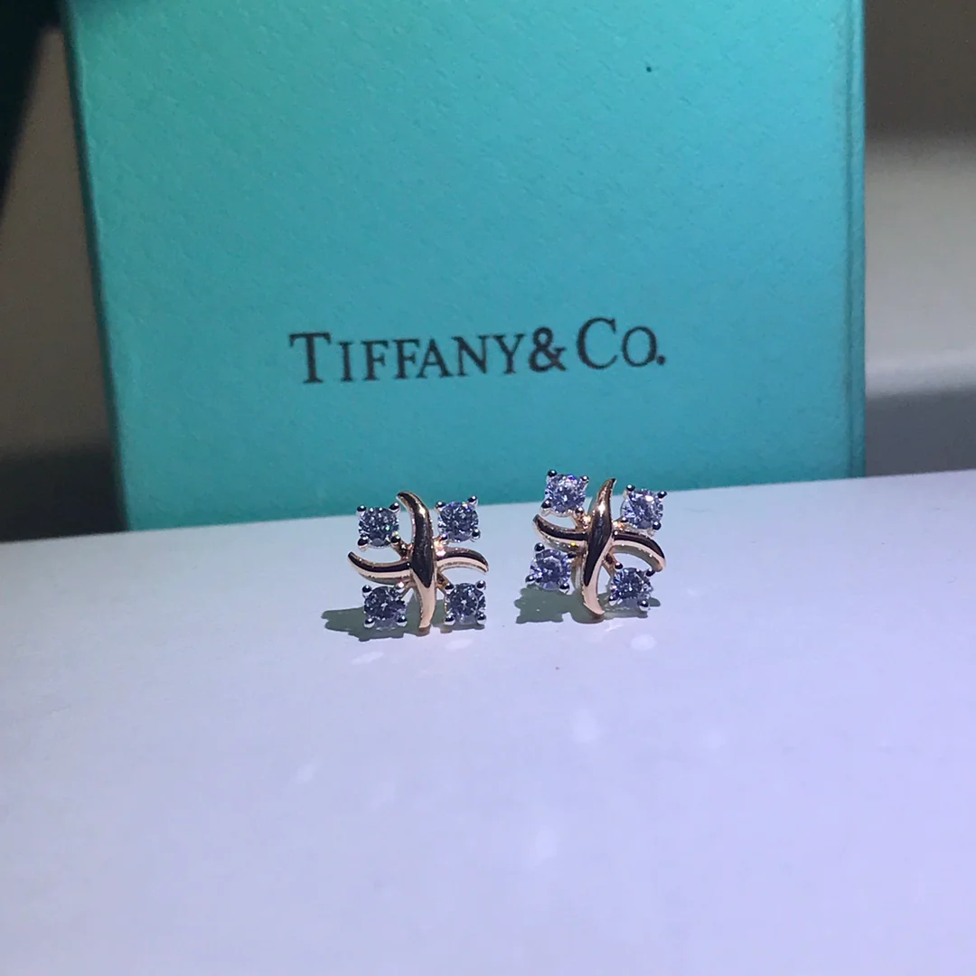 Серьги Tiffany - Пуговица - 6 шт.