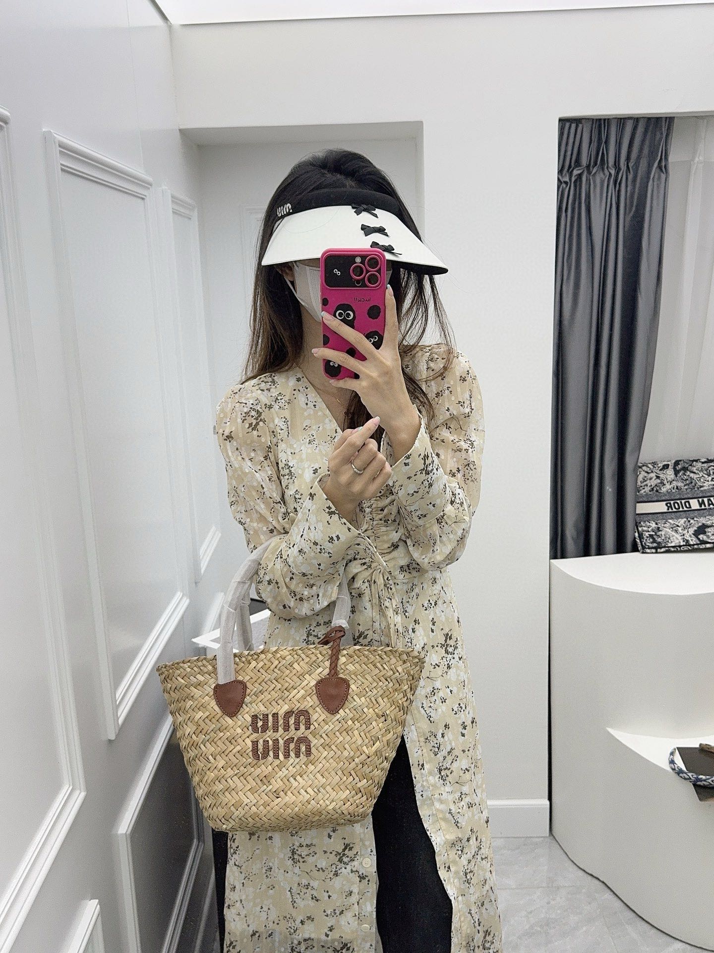 Miu Miu - Солнцезащитная шляпа Fairy Bow