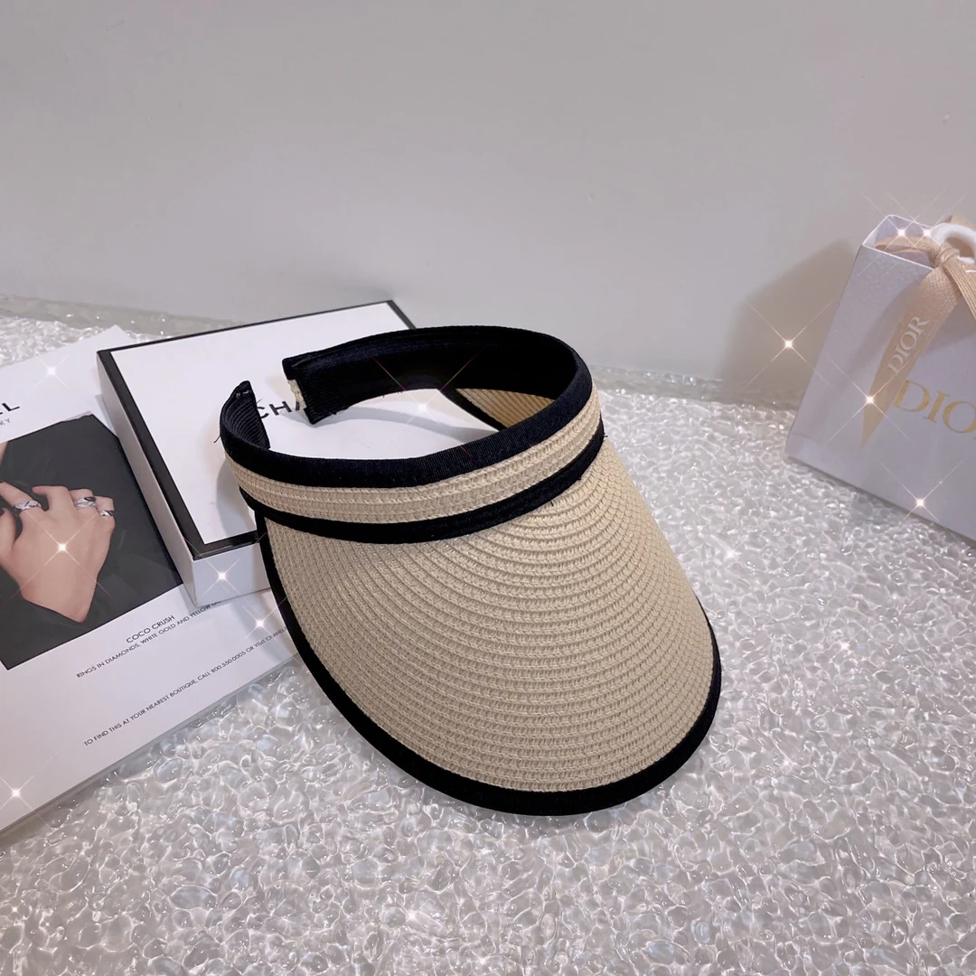 Солнцезащитная шляпа Chanel - Открытый жилет - Абрикосовый