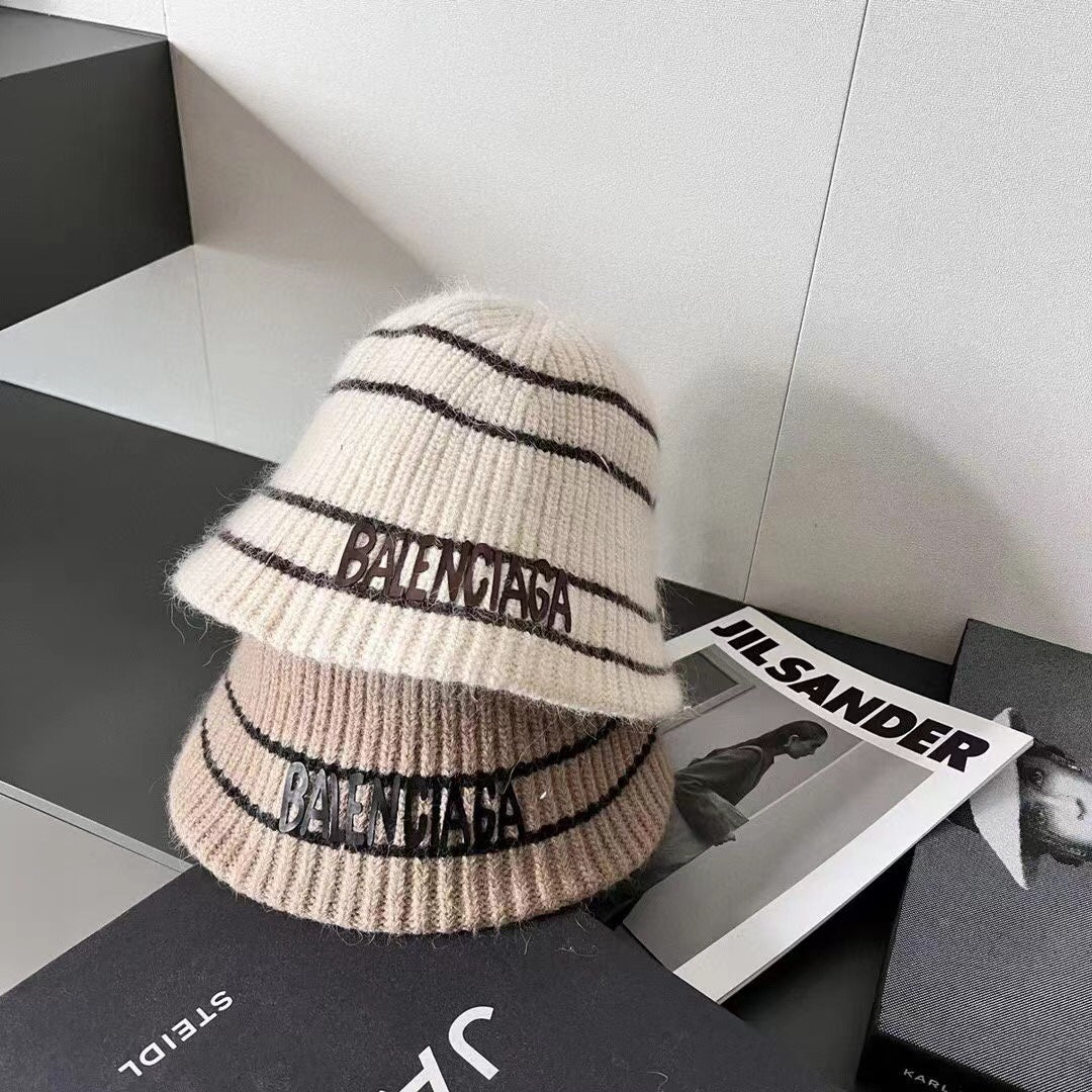 Balenciaga - Полосатая вязаная панама