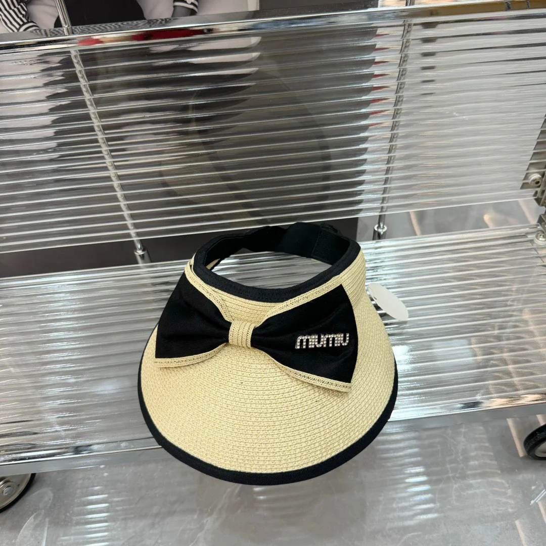 Miu Miu - Соломенная шляпа с бантом