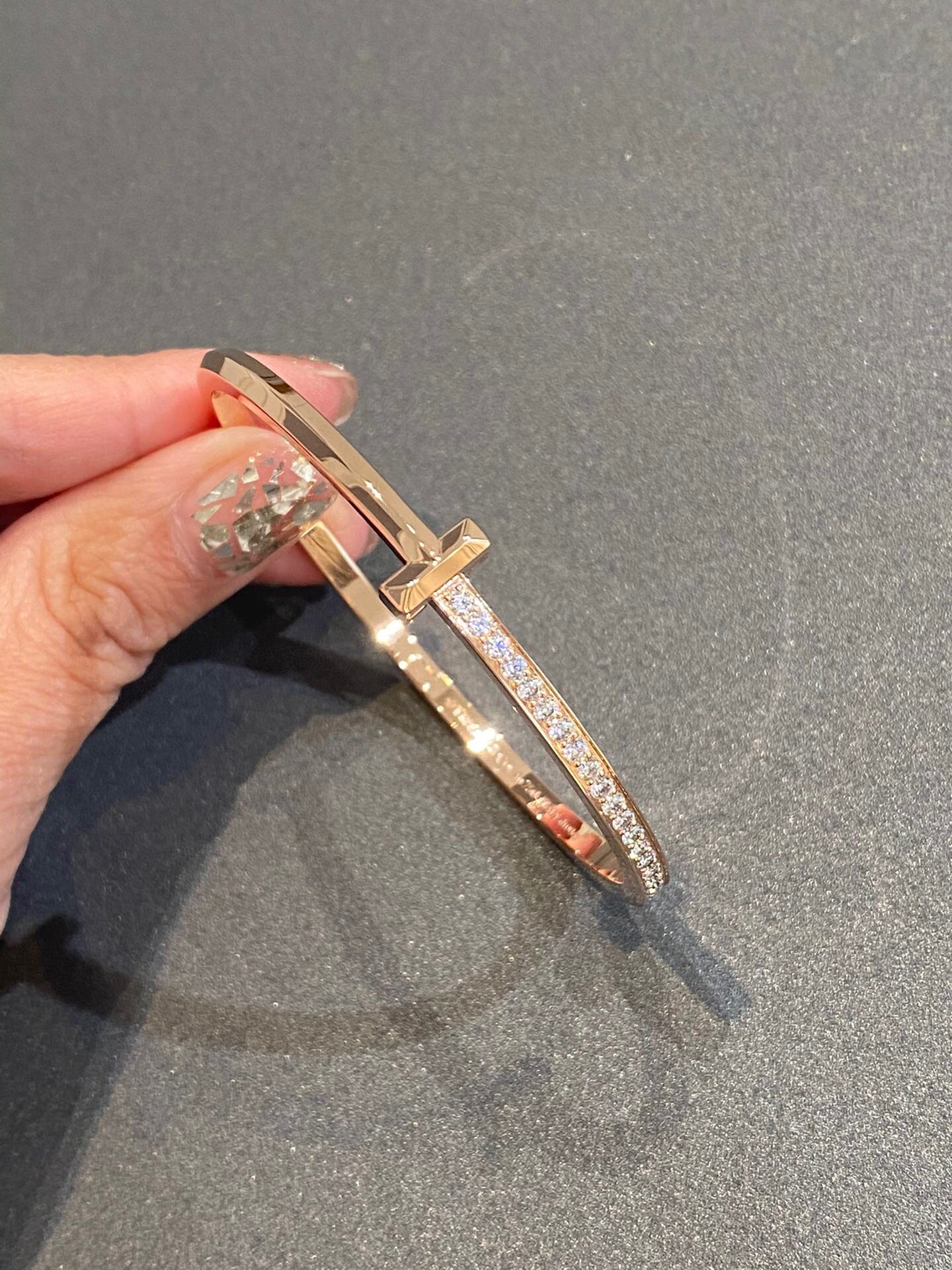 Браслет Tiffany 030T с бриллиантами, золото.