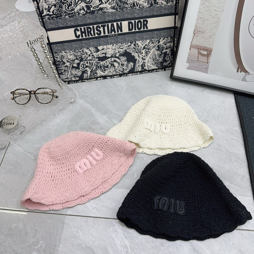 Miu Miu - Плетеная рыбацкая шляпа