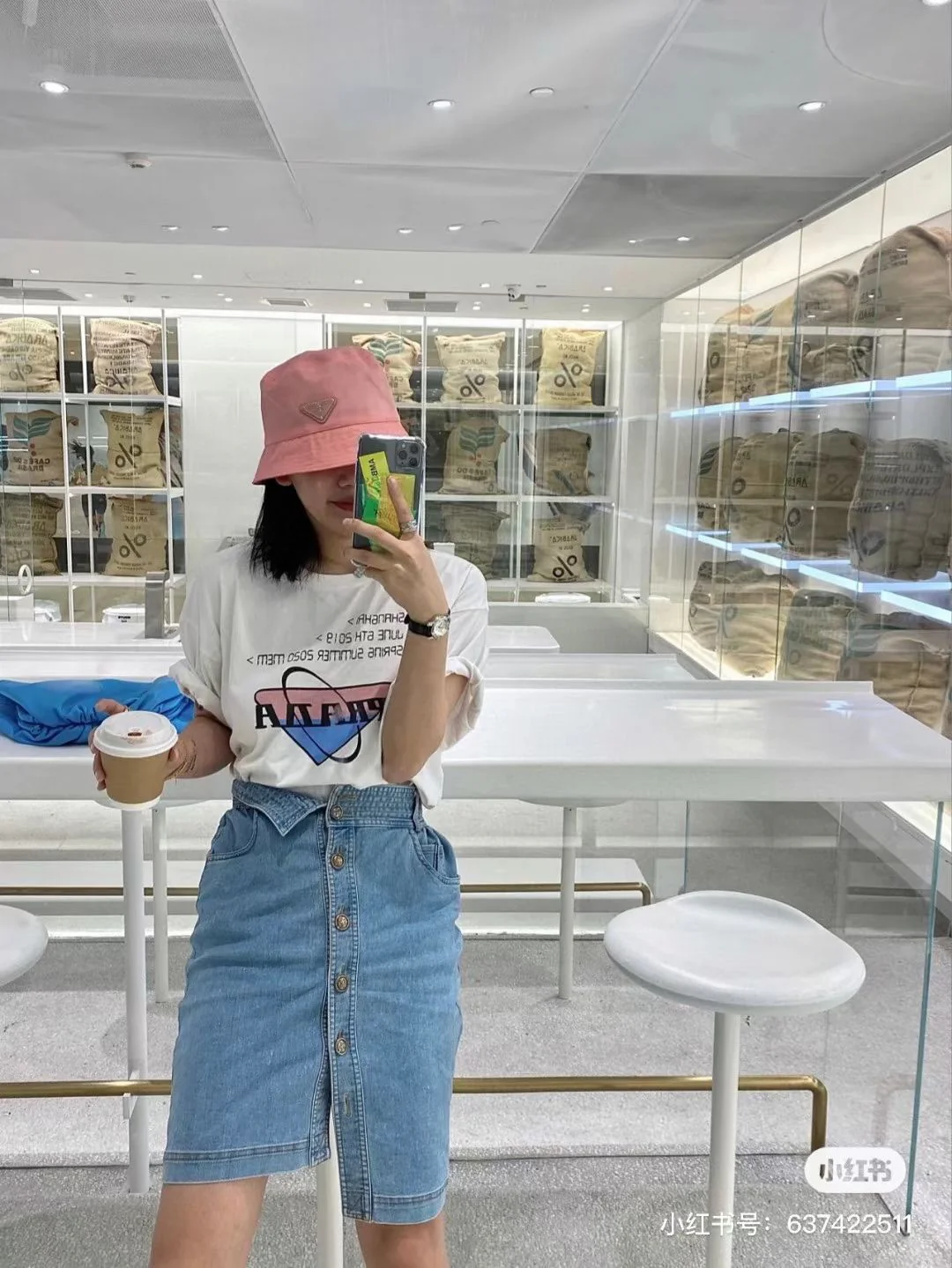 Prada - Высококачественная панама - Розовая