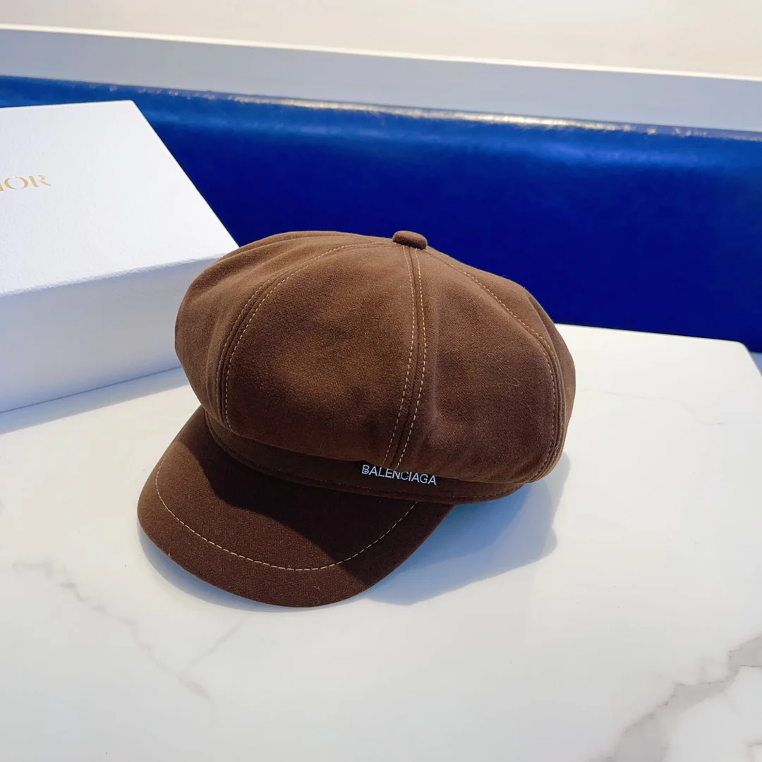 Balenciaga - Восьмиугольный берет - Коричневый