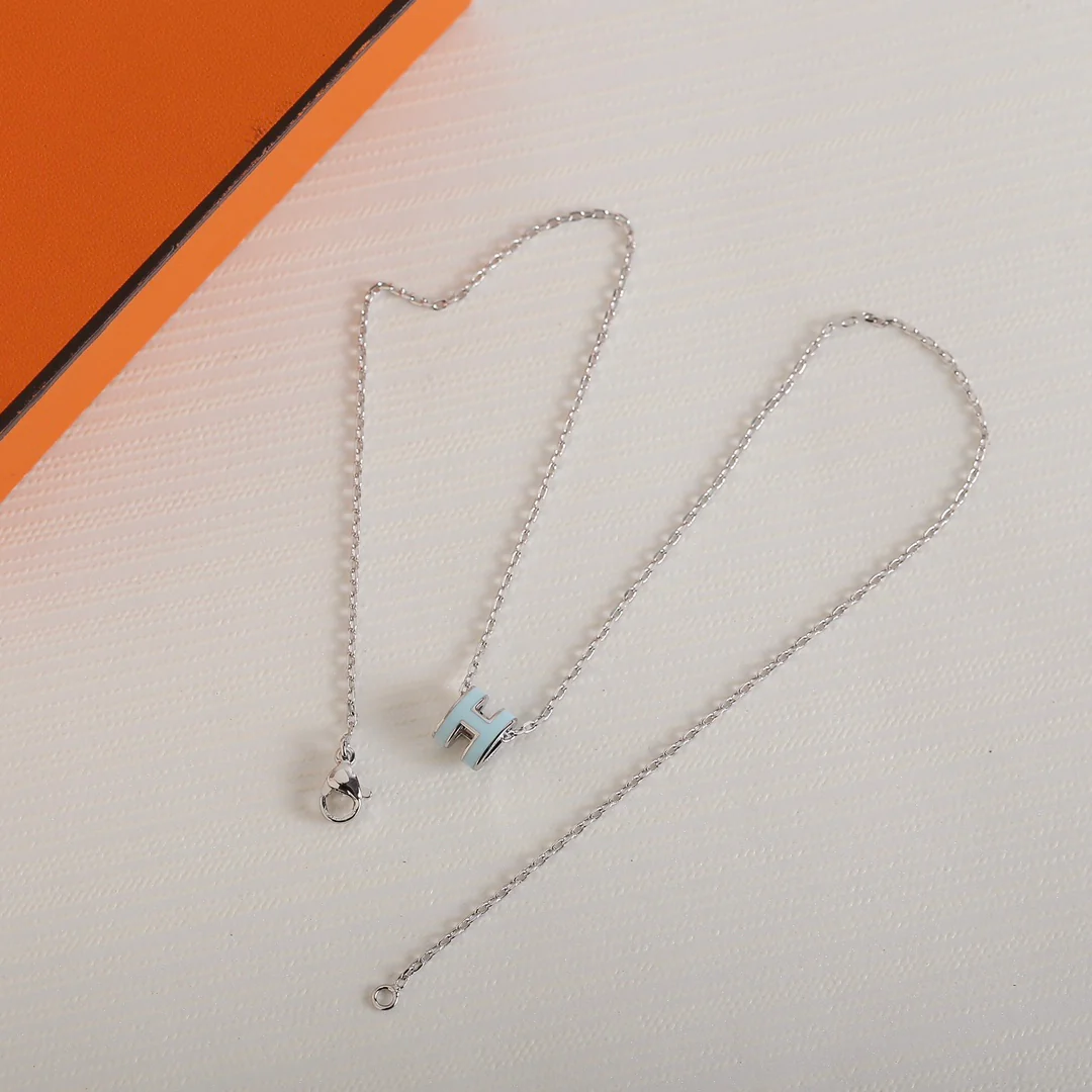 Hermes - Новое эмалированное колье H-образной формы 005