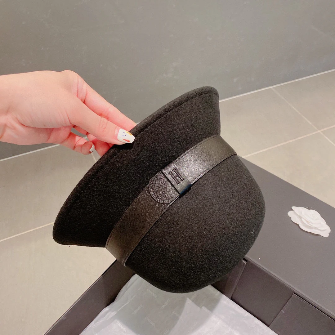 Шерстяная шляпа Hermes - черная