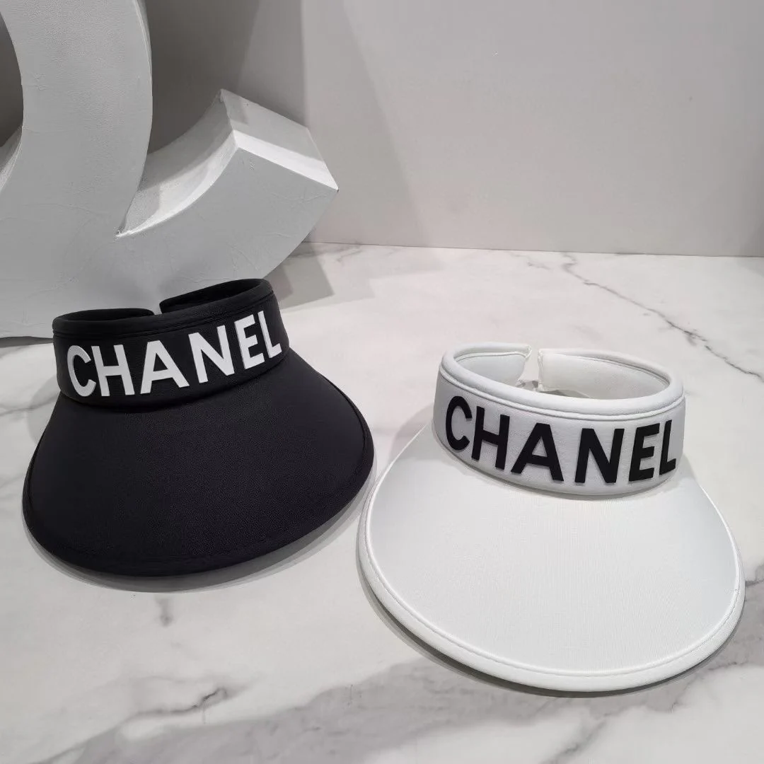 Солнцезащитная шляпа с логотипом Chanel