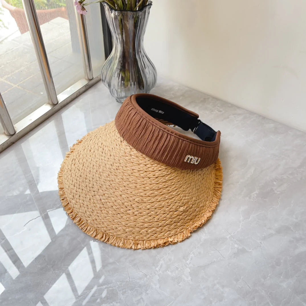 Новая летняя солнцезащитная шляпа Miu Miu — кофейный цвет