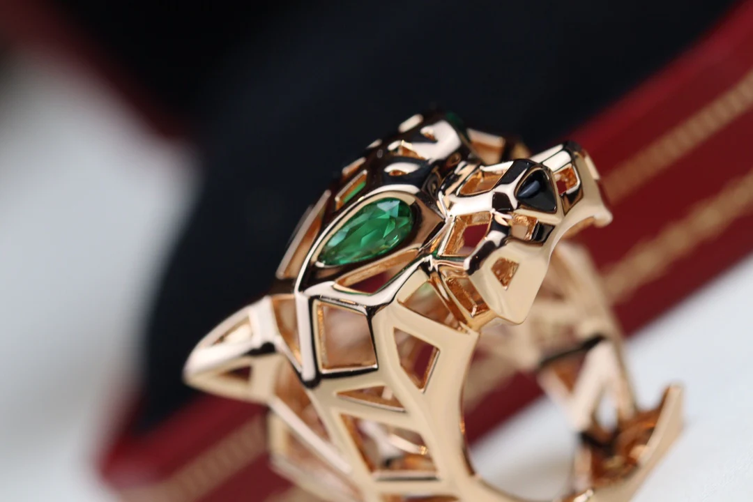 Кольцо Cartier ?Пантера? — унисекс — розовое золото