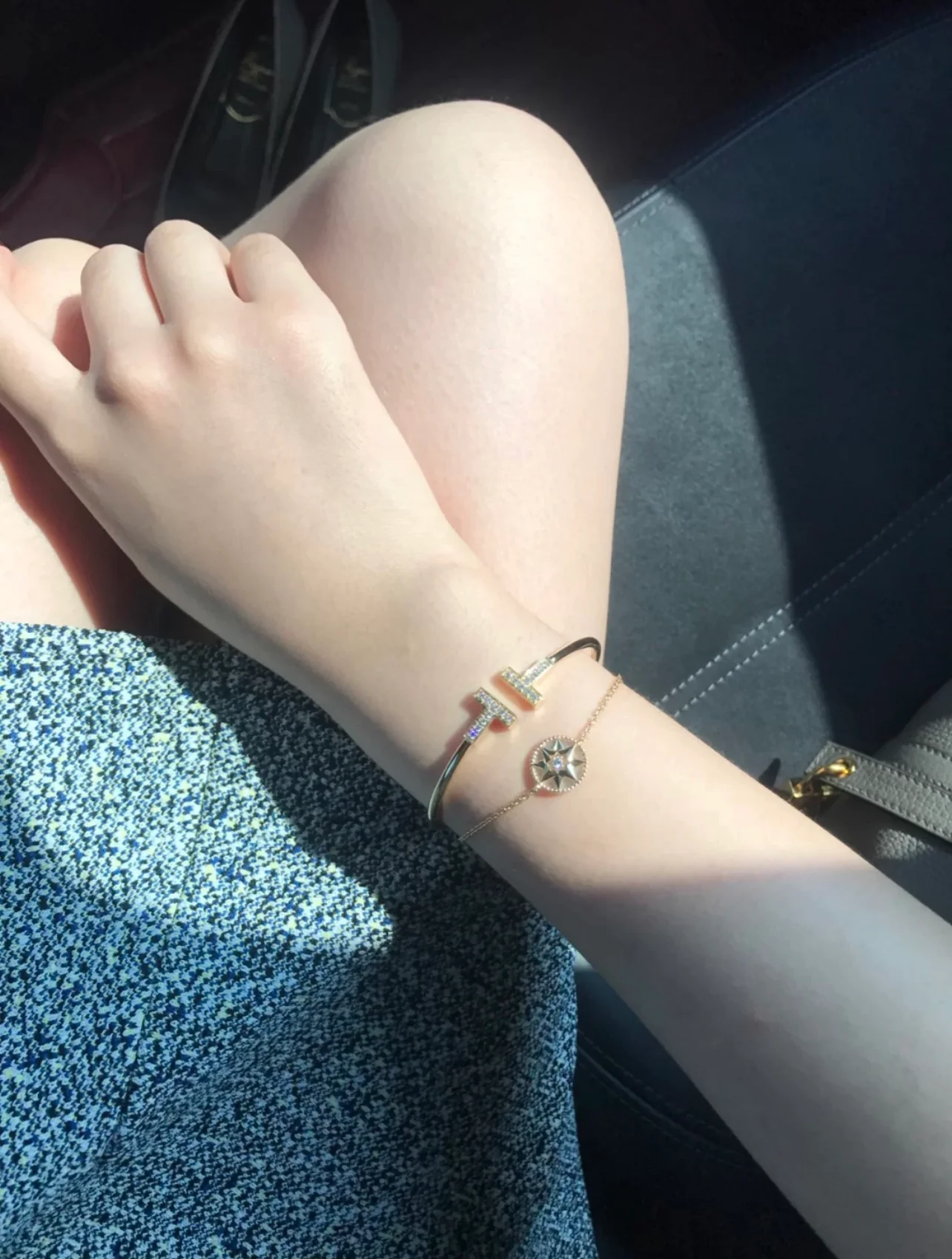 Браслет Tiffany 025 с двойной буквой Т и бриллиантами