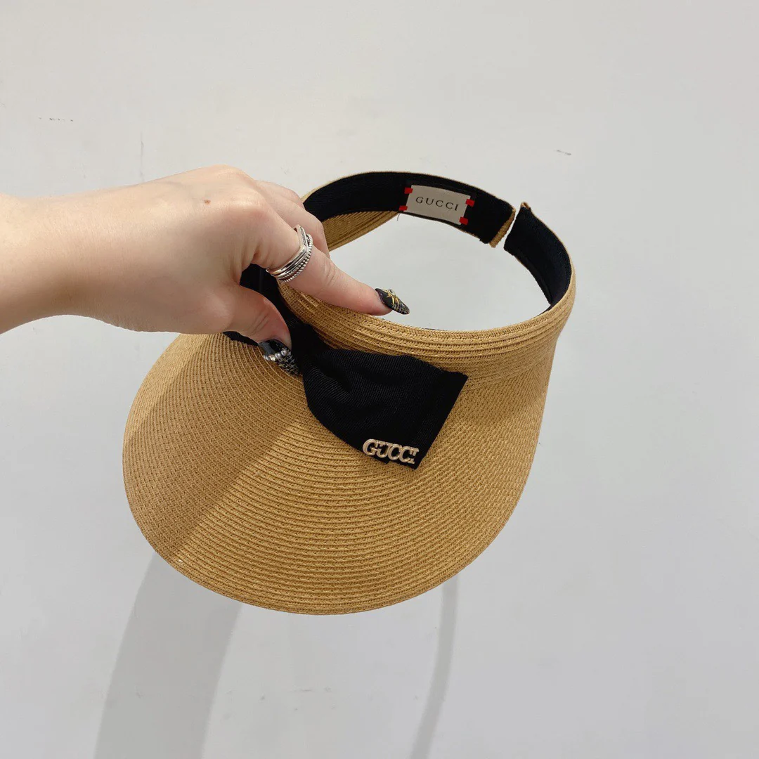 Gucci - Повязка на голову с бантом, солнцезащитная шляпа - 2