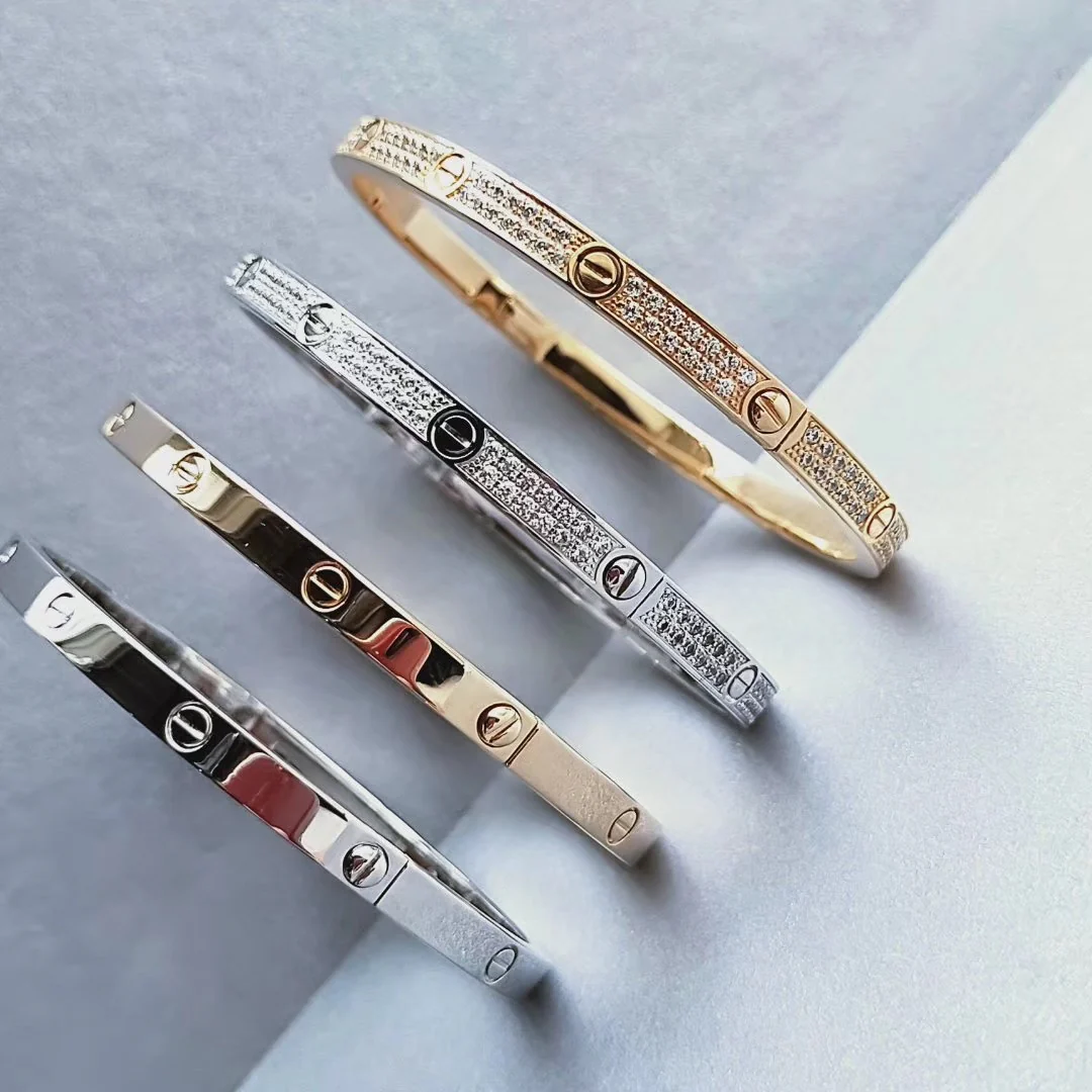 Браслет Cartier Love - Тонкий дизайн - Без бриллиантов - Узор 