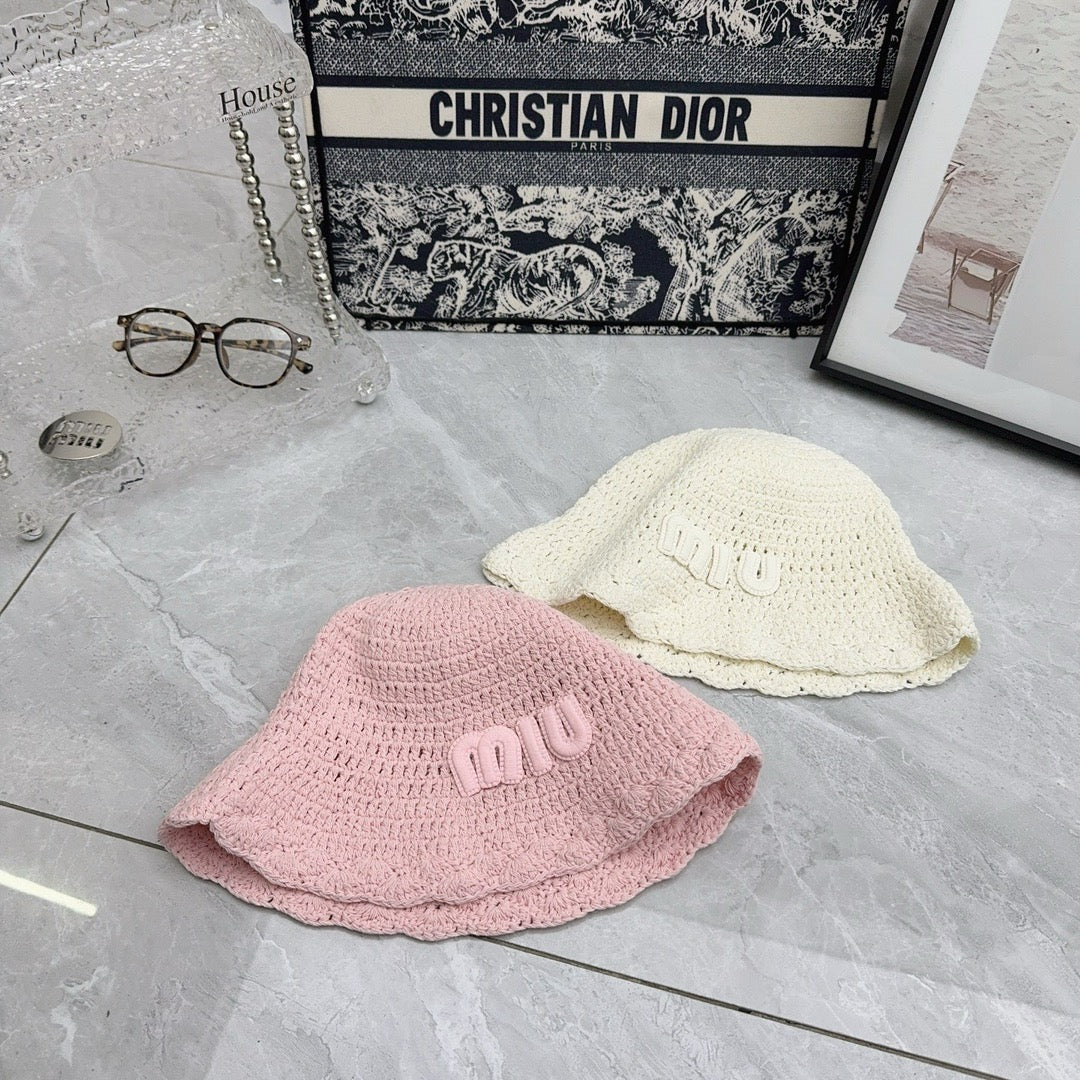 Miu Miu - Плетеная рыбацкая шляпа