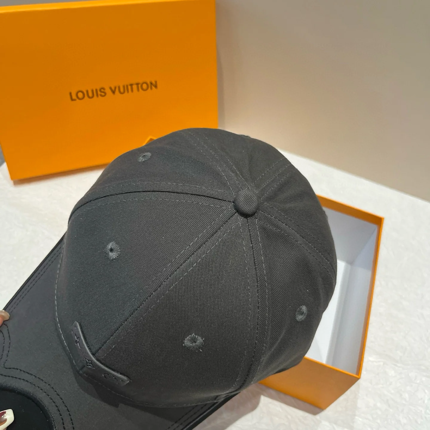 LV - Бейсболка с лоскутным узором - Черная