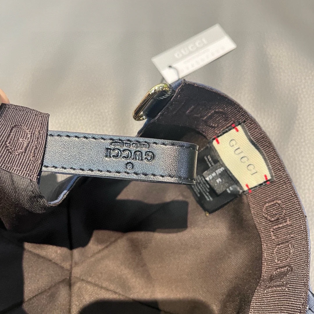 Gucci - Новая бейсболка из парусины с двойной буквой G - сине-серая