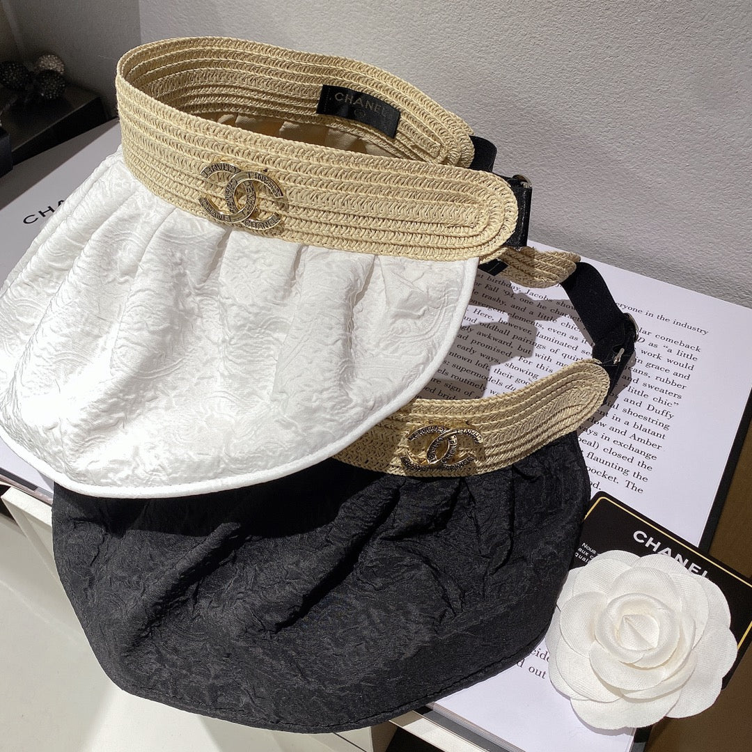 Chanel - Солнцезащитная шляпа - Открытая кепка - Шляпа-ракушка - Черная