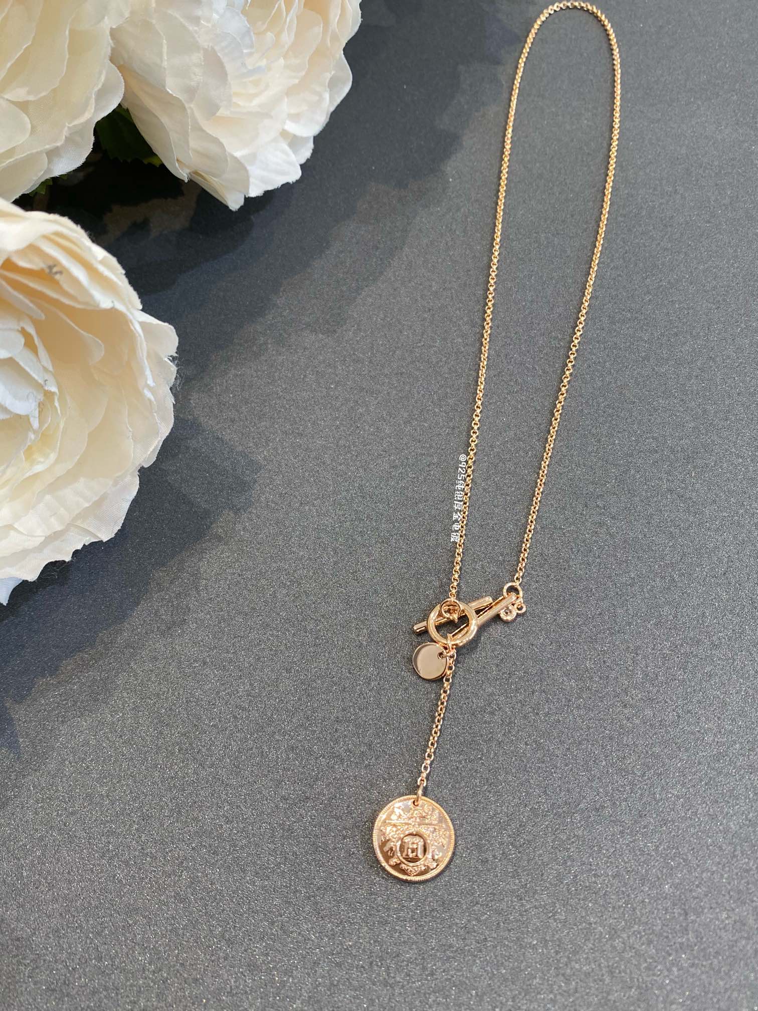 Колье Hermes с золотыми монетами, 38 см - Браслет, 17 см