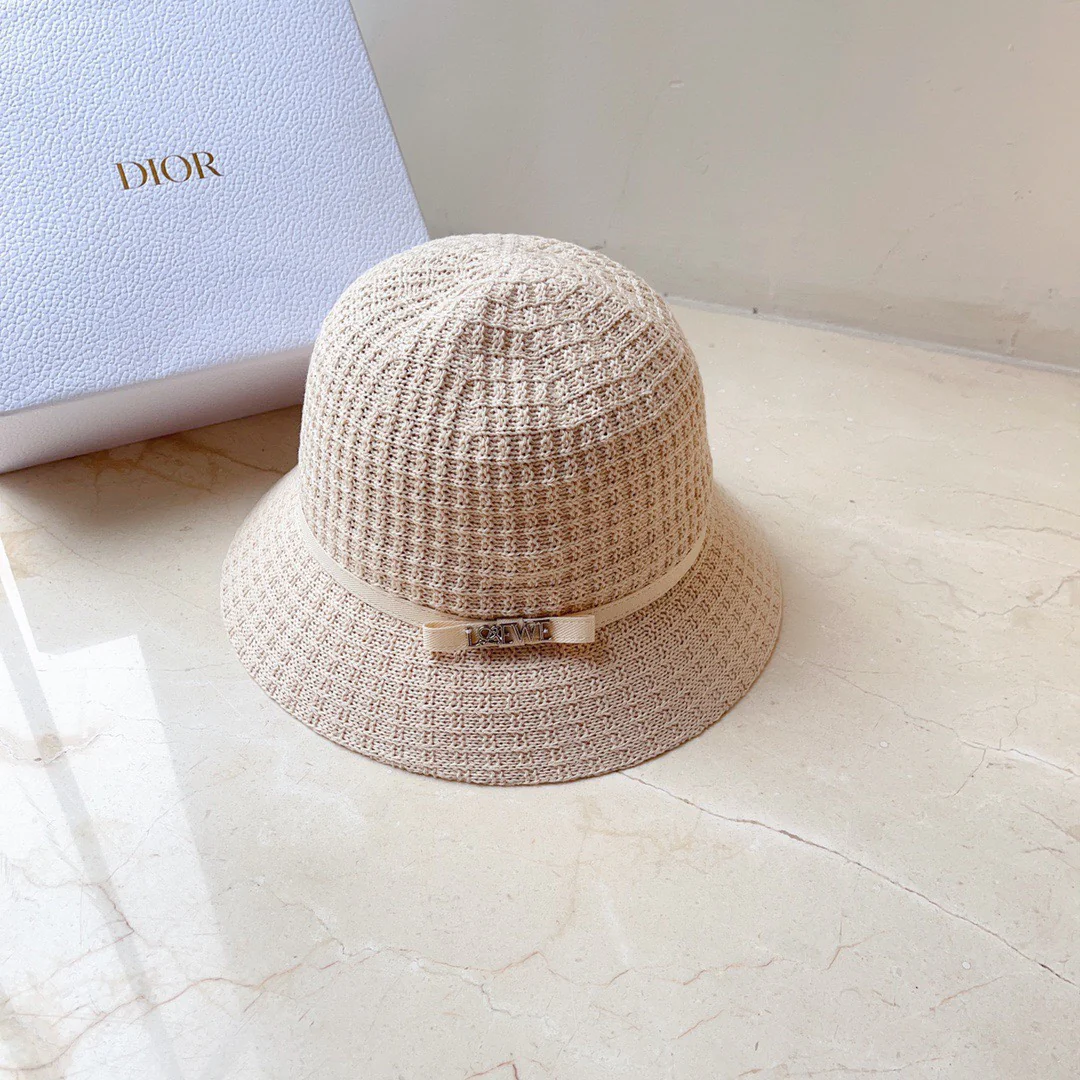 Lolway - Вязаная рыбацкая шапка с перекрещенными нитями - Белая