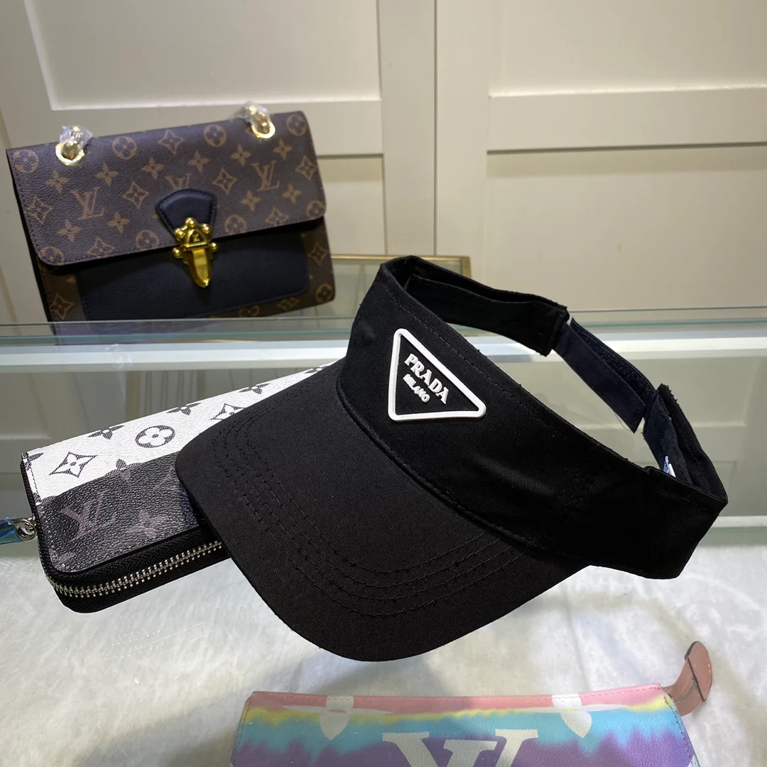 Prada - Классический стиль - Солнцезащитная шляпа с открытым париком