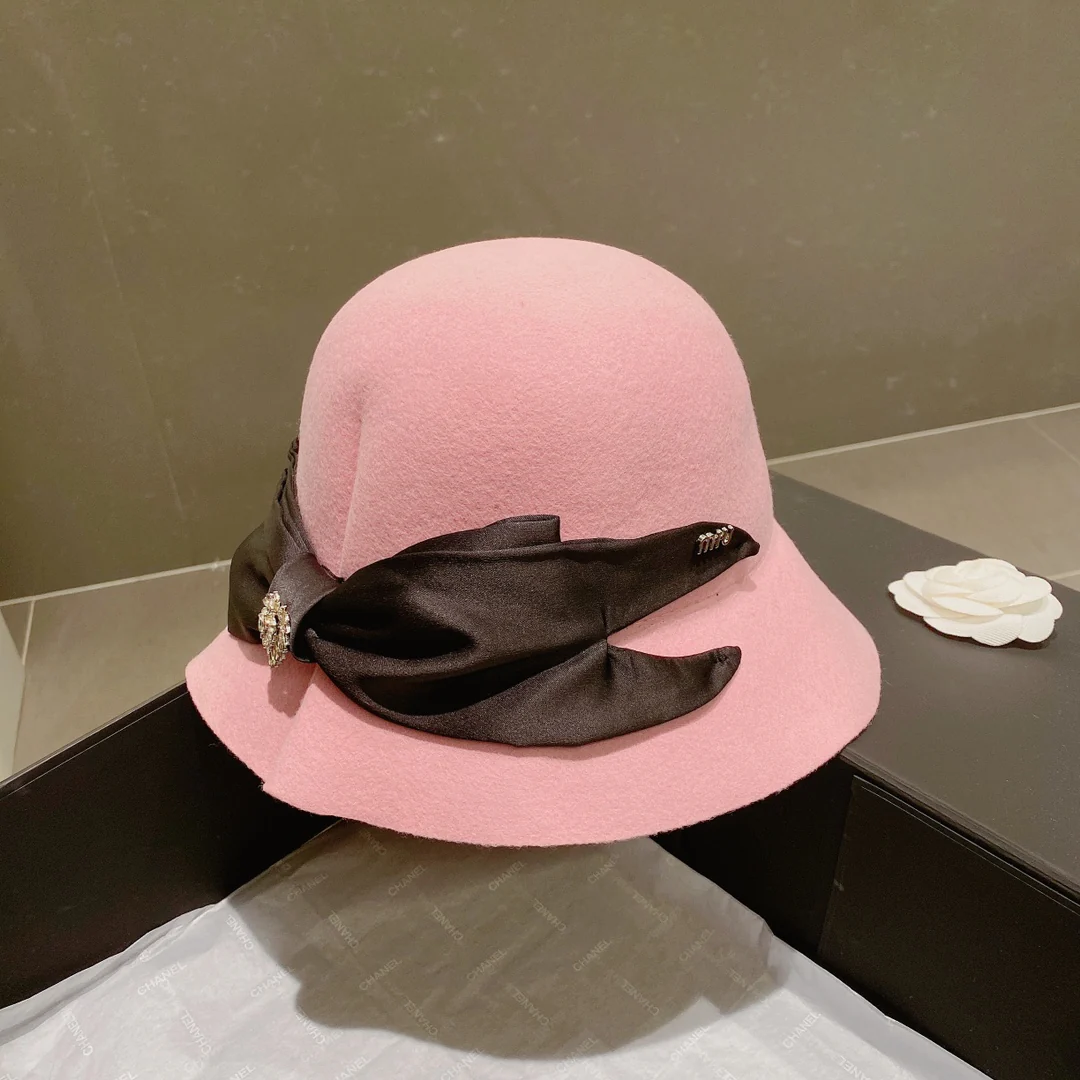 Miu Miu - Шерстяная панама - Розовая