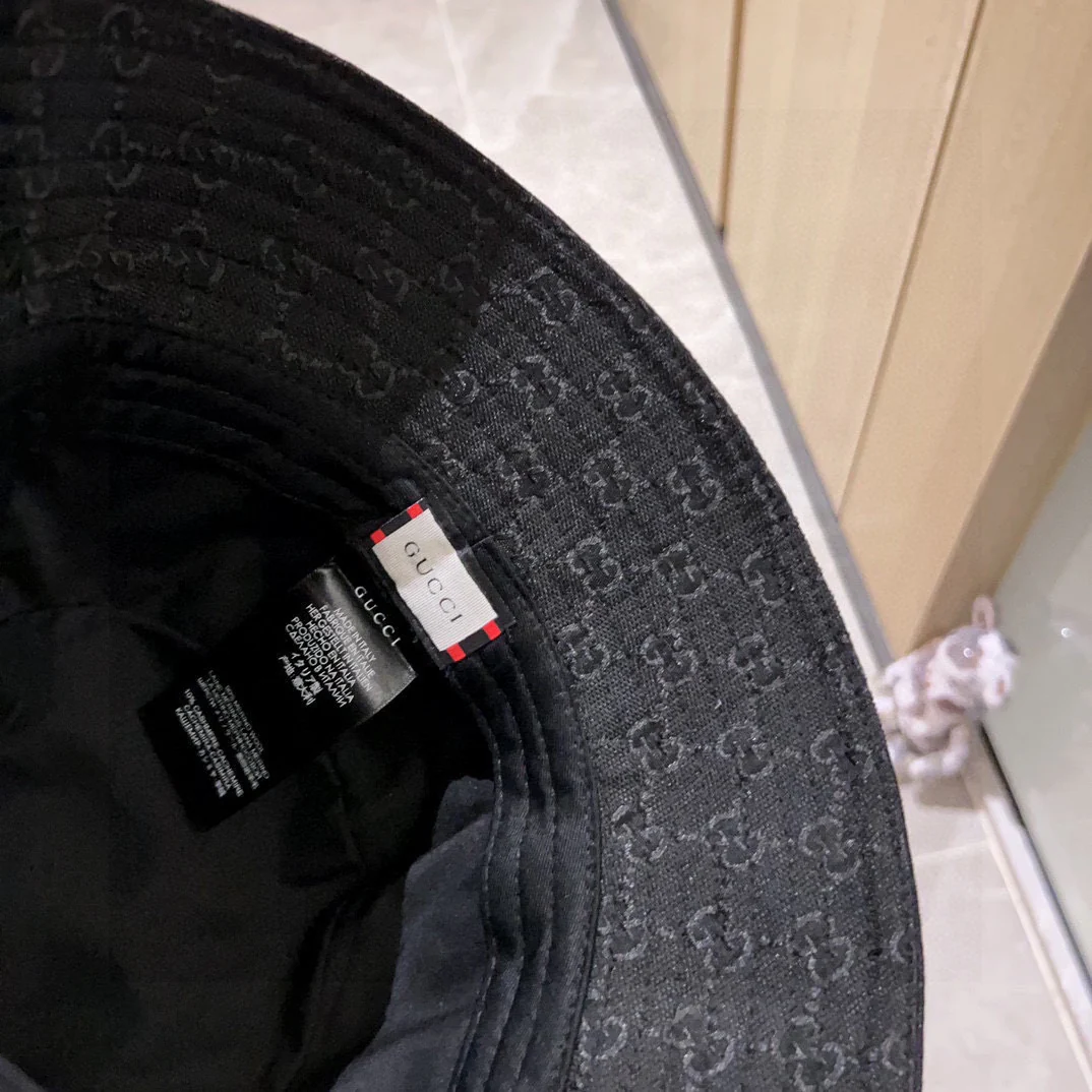 Новинка весны 2024 года от Gucci - Плетеная панама - Черная