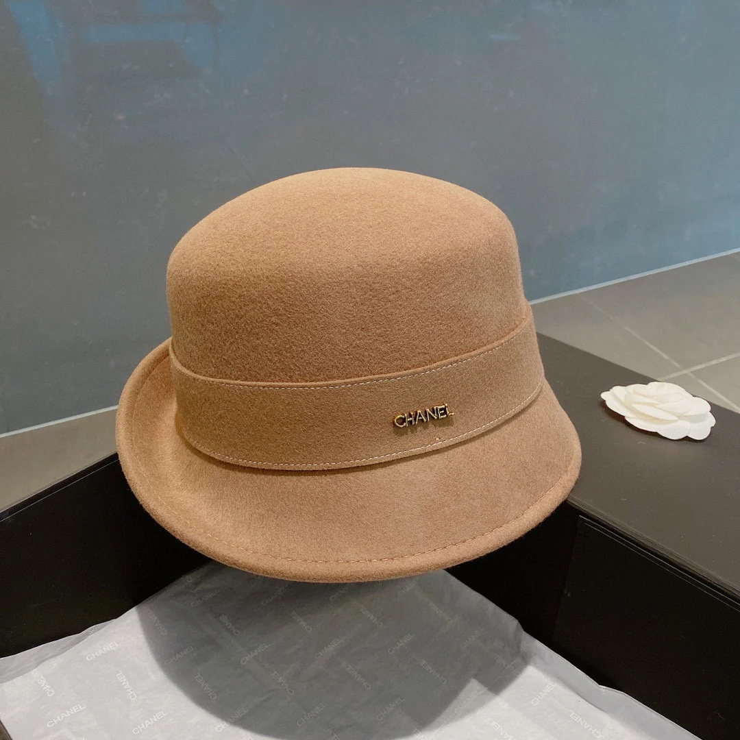 Chanel - Шерстяная панама - Абрикосовый цвет - 1