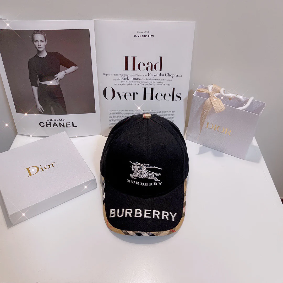 Бейсболка Burberry — черная — унисекс