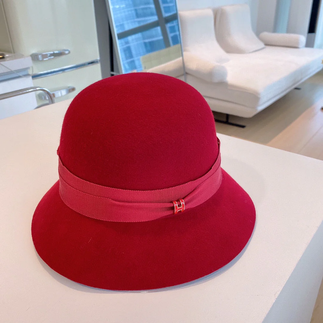 Hermes - Маленькая шерстяная панама с буквой H